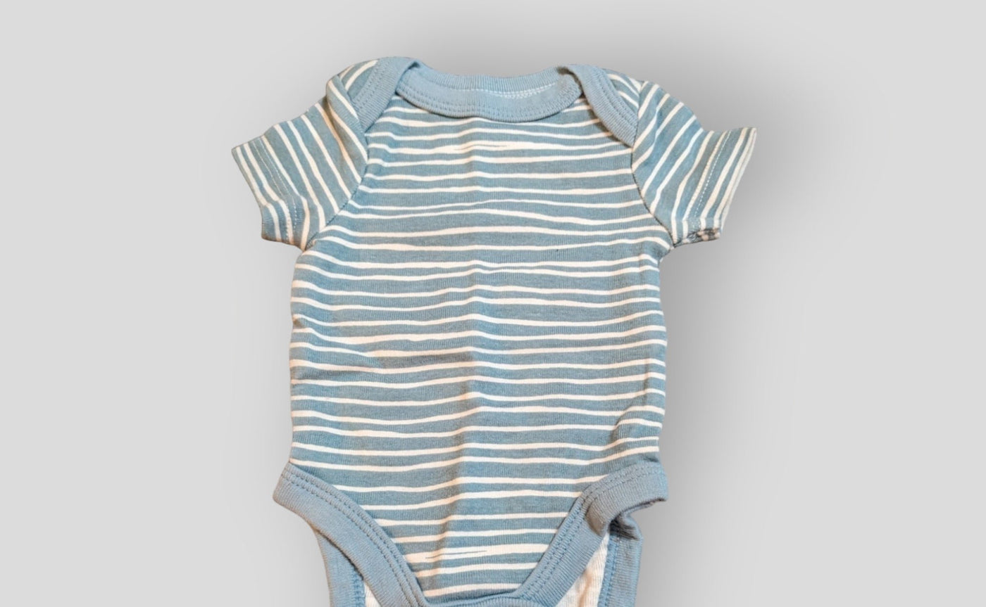 Cloud Island Blue Striped Onesie (NB)