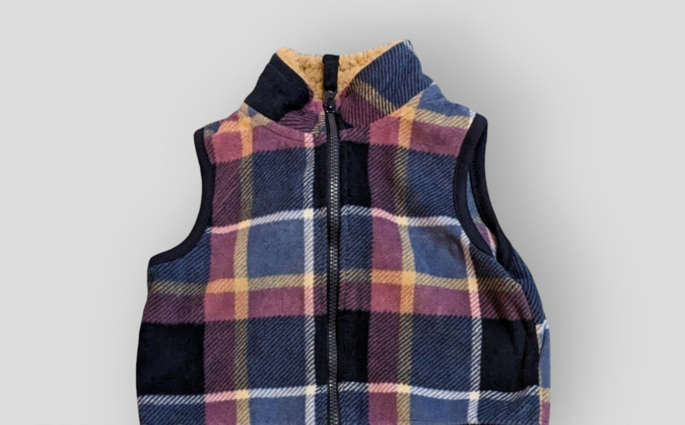 Carter's Blue Plaid Vest (6M)