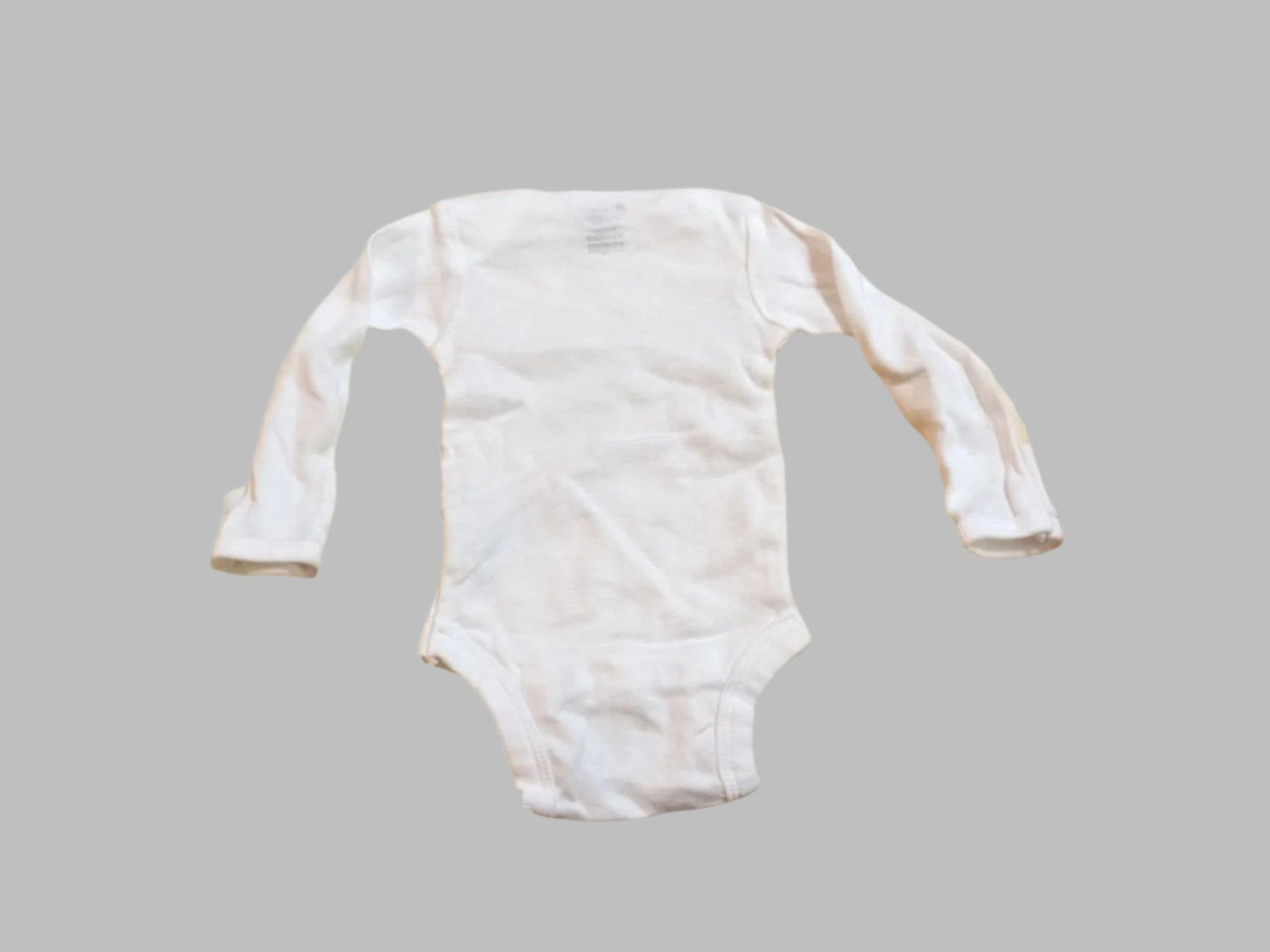 White Long Sleeve Onesie (NB)