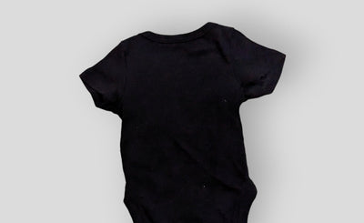 Cloud Island Black Crossover Onesie (NB)