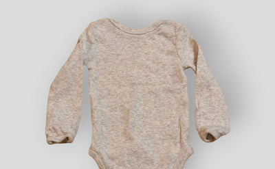 Carter's Grey Long Sleeve Onesie (NB)