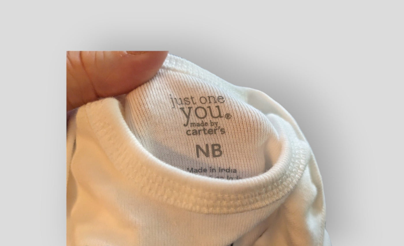 Just One You White "Going Places" Onesie (NB)