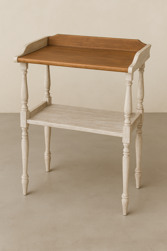 *Coming Soon* Whitewashed Vintage Side Table – Rustic & Refinished – $125 OBO